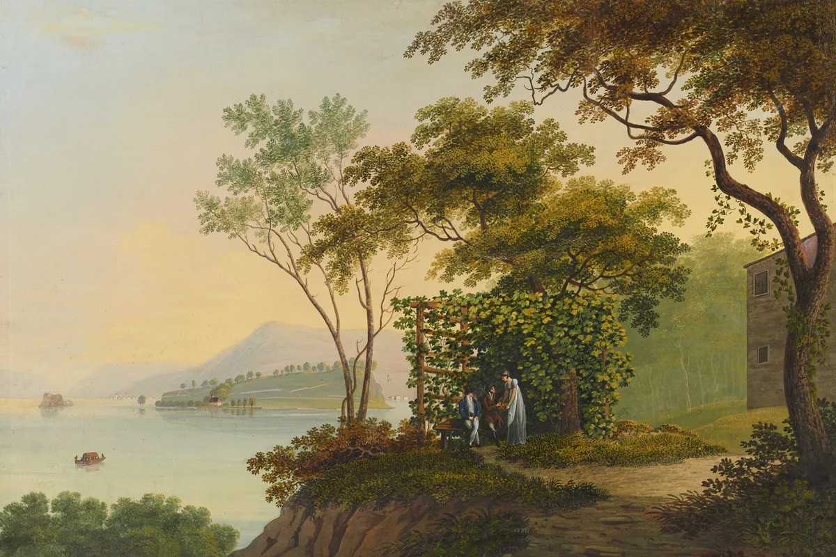 Petters Insel Auf Dem Bielersee by Johann Heinrich Bleuler - Canvas Print
