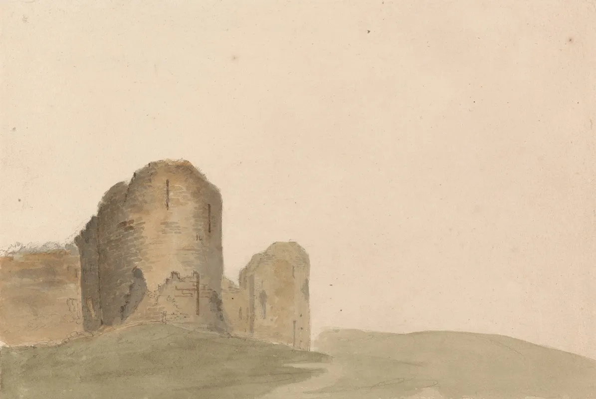 Pevensey Castle Sussex by James Moore - Canvas Print