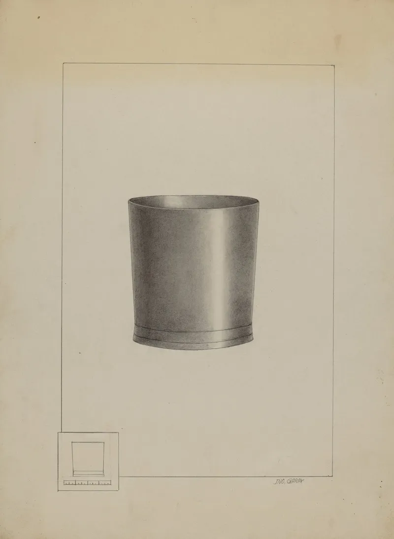 Pewter Beaker 8 by John Garay - Canvas Print