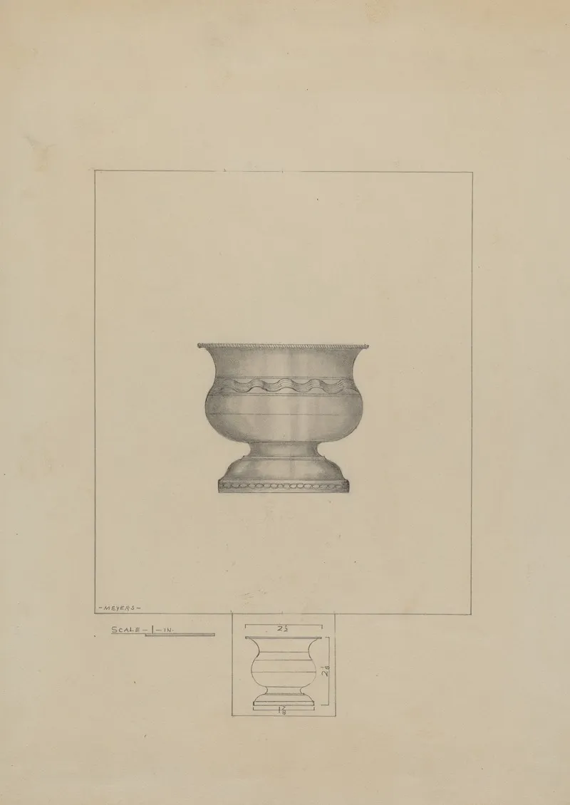 Pewter Bowl by Henry Meyers - Canvas Print