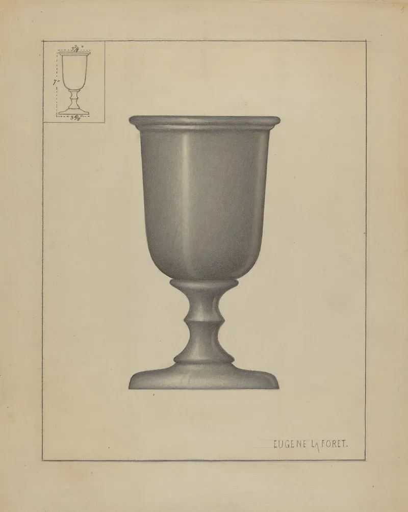 Pewter Chalice 2 by Eugene La Foret - Canvas Print
