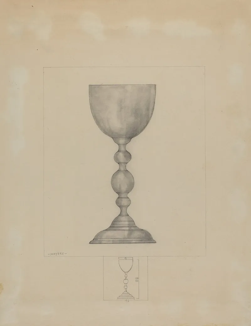 Pewter Chalice 5 by Henry Meyers - Canvas Print