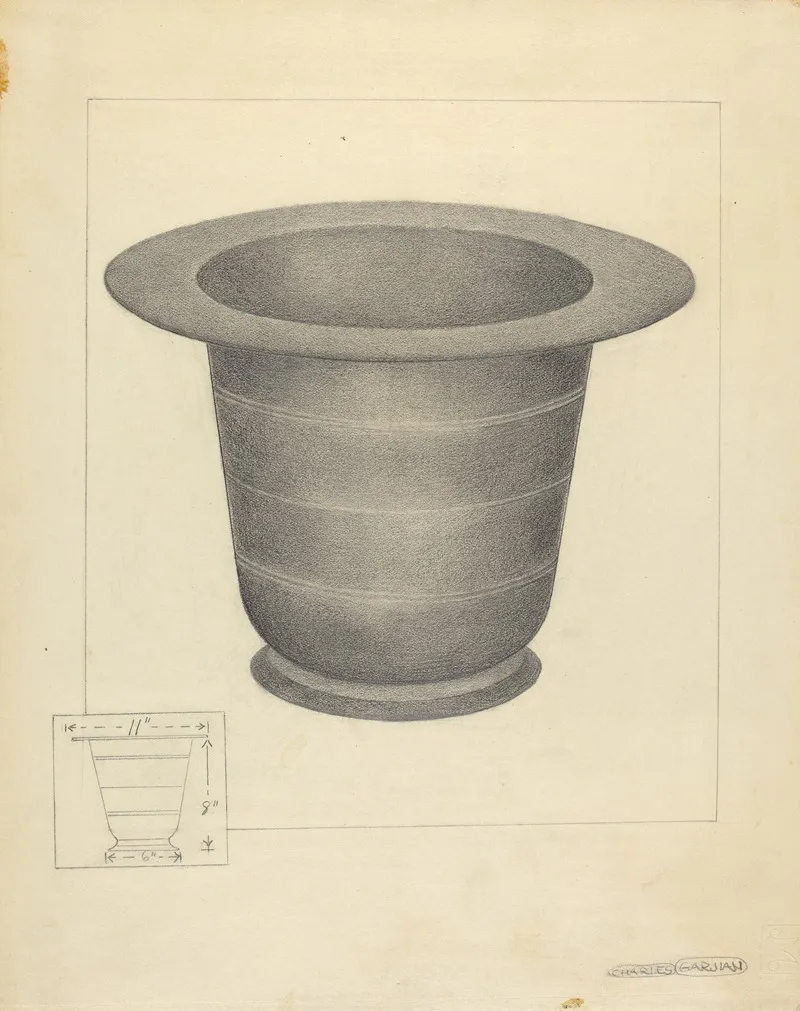 Pewter Commode Form by Charles Garjian - Canvas Print