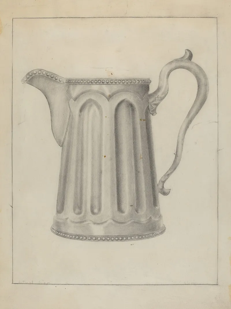 Pewter Creamer 4 by Samuel O. Klein - Canvas Print
