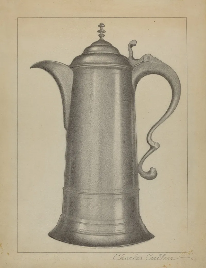 Pewter Flagon 4 by Charles Cullen - Canvas Print