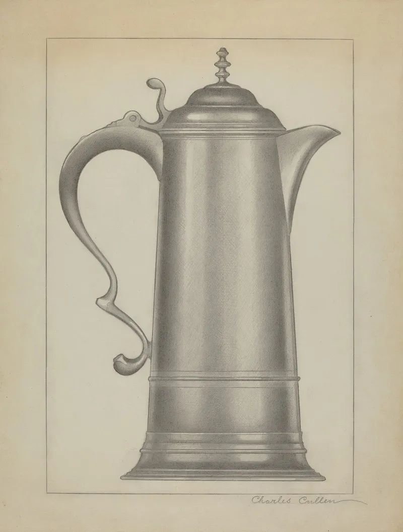 Pewter Flagon 5 by Charles Cullen - Canvas Print