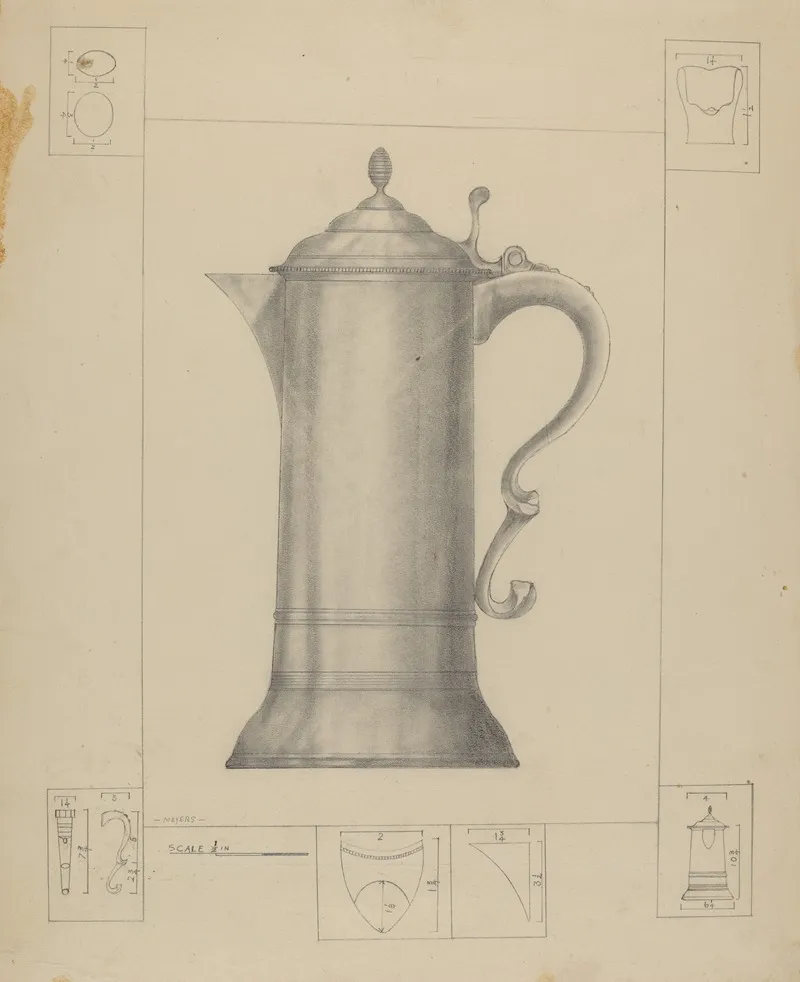 Pewter Flagon 9 by Henry Meyers - Canvas Print