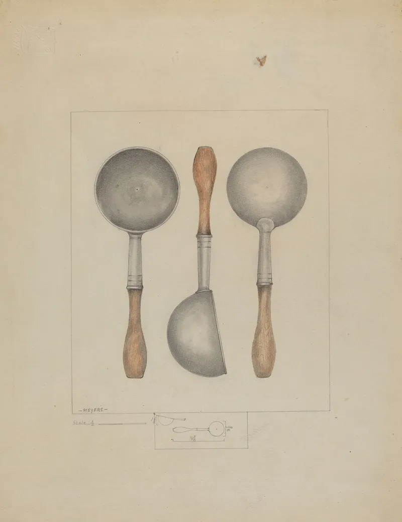 Pewter Ladle 2 by Henry Meyers - Canvas Print