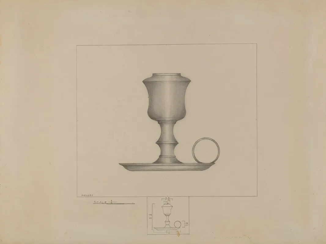 Pewter Lamp 4 by Henry Meyers - Canvas Print