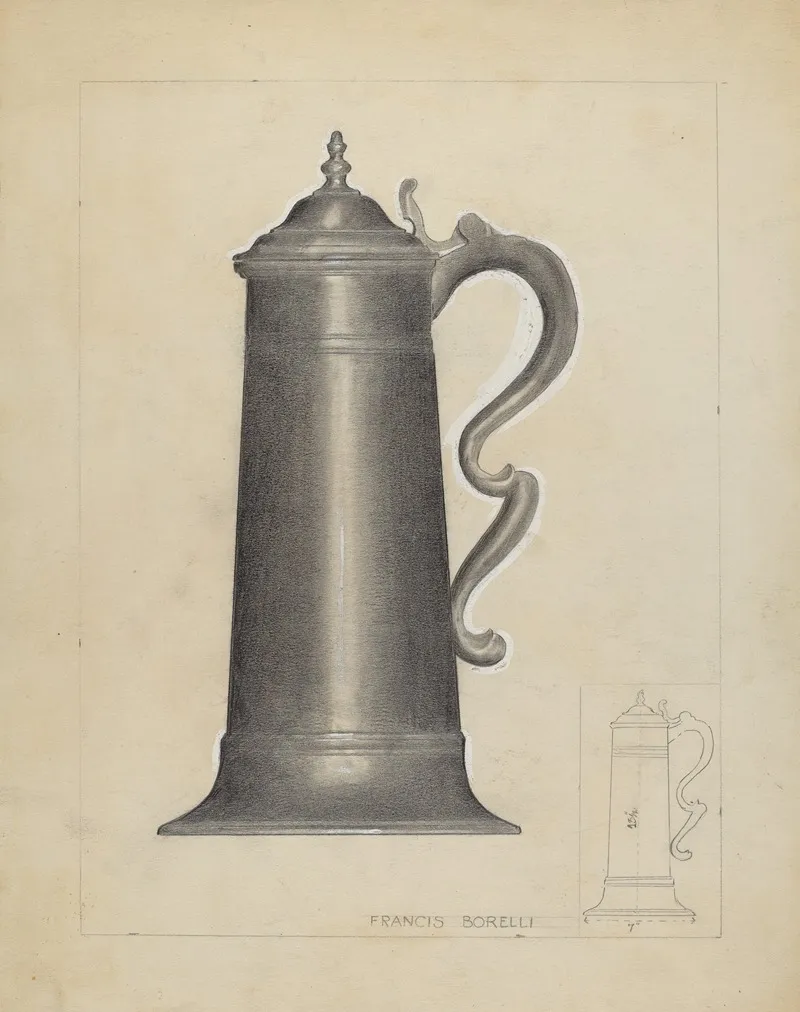 Pewter Mug 10 by Francis Borelli - Canvas Print