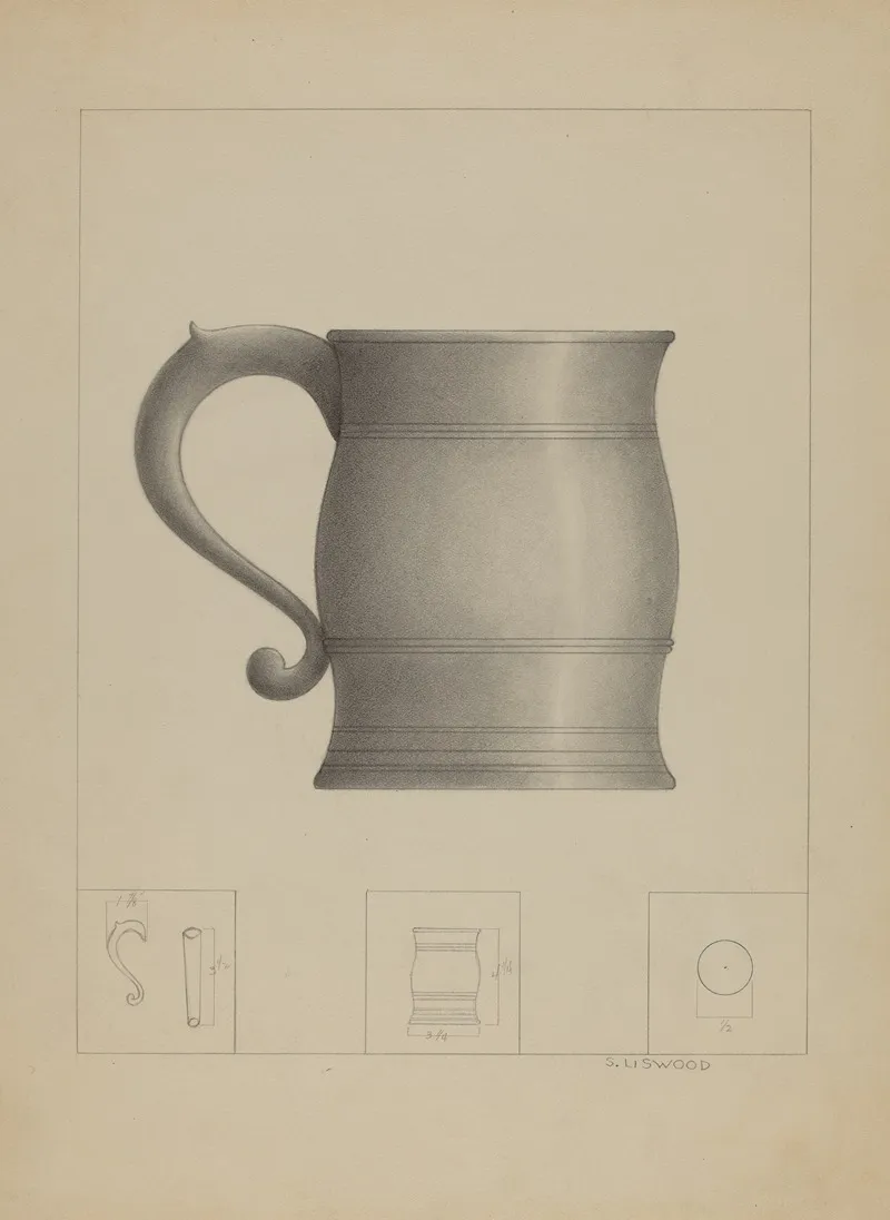 Pewter Mug 22 by Sidney Liswood - Canvas Print