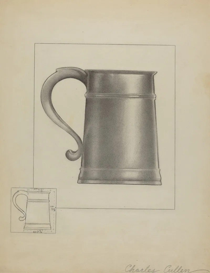 Pewter Mug 2 by Charles Cullen - Canvas Print