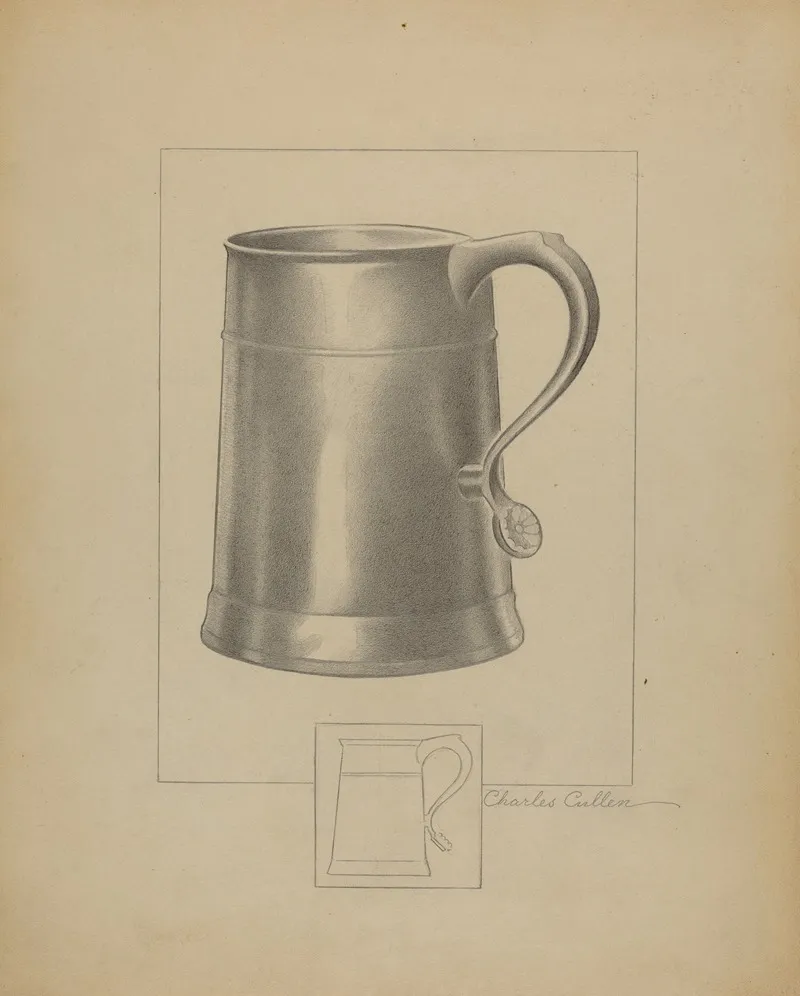 Pewter Mug 4 by Charles Cullen - Canvas Print