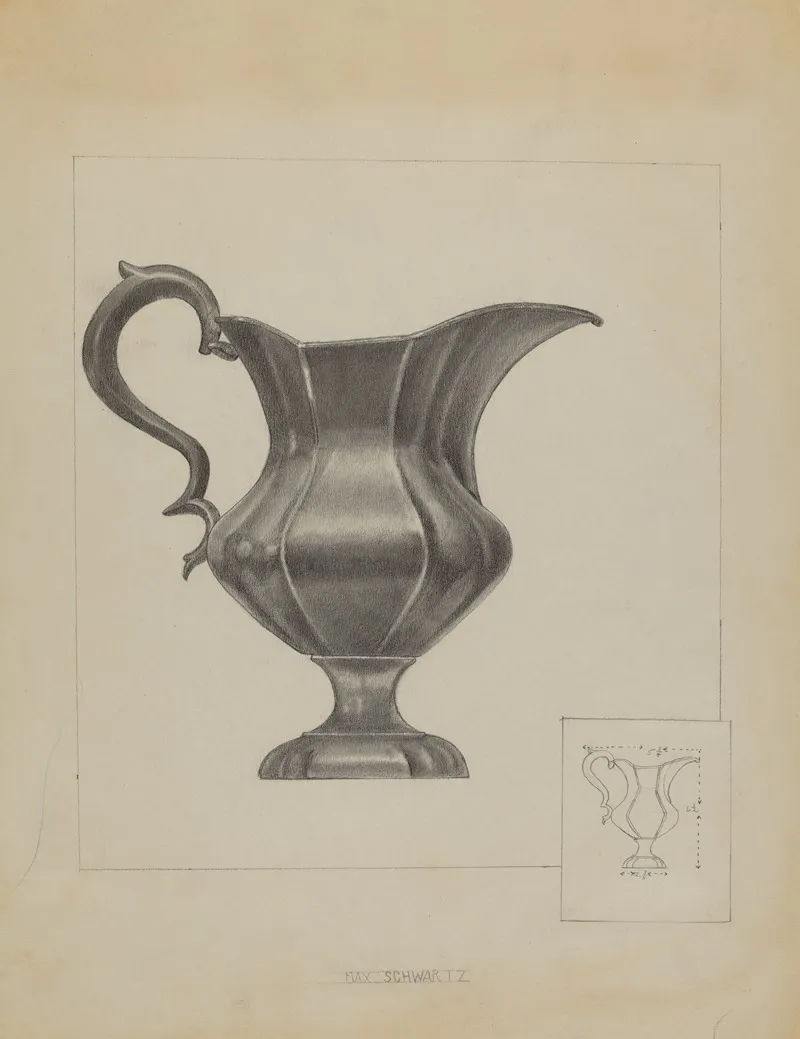 Pewter Pitcher 22 by Max Schwartz - Canvas Print