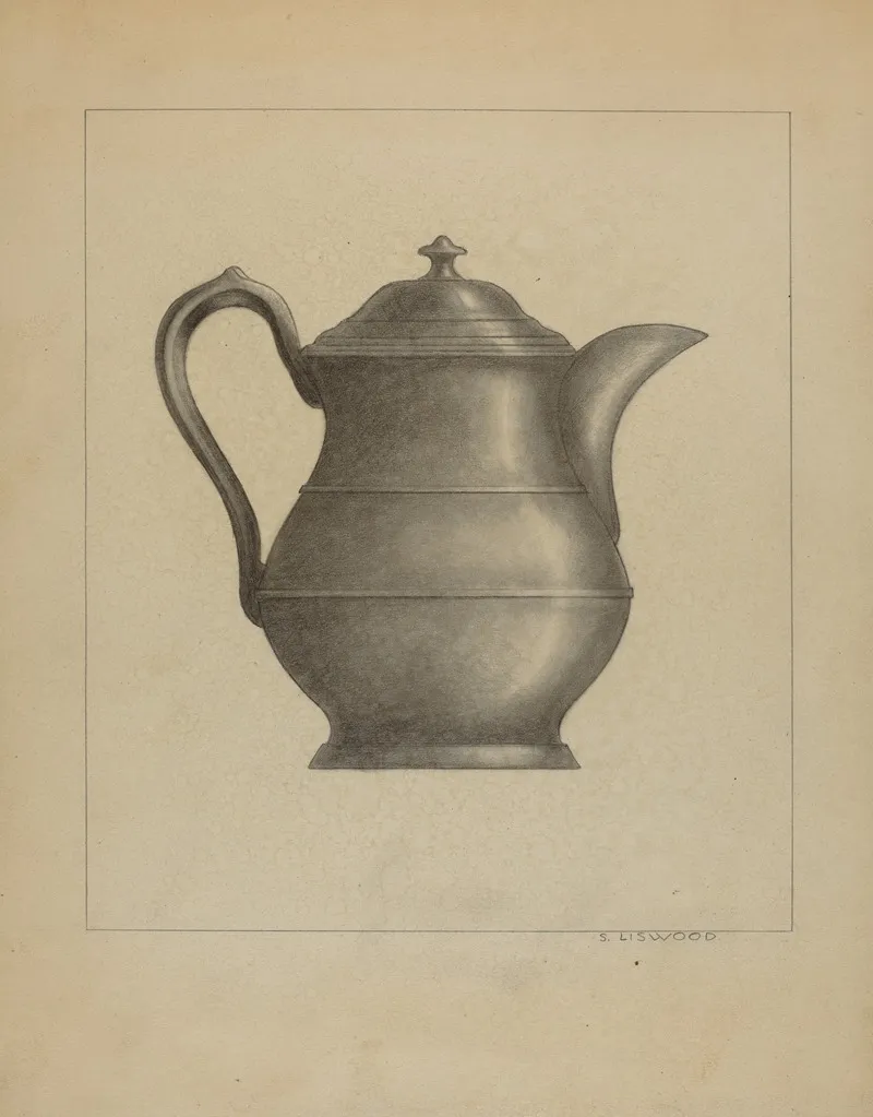 Pewter Pitcher 26 by Sidney Liswood - Canvas Print