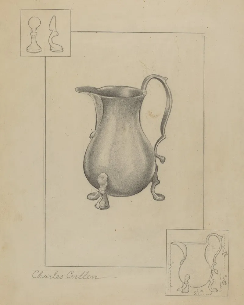 Pewter Pitcher 3 by Charles Cullen - Canvas Print