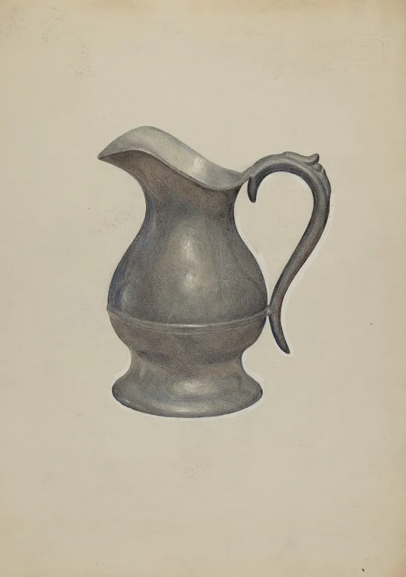 Pewter Pitcher 7 by Francis Borelli - Canvas Print