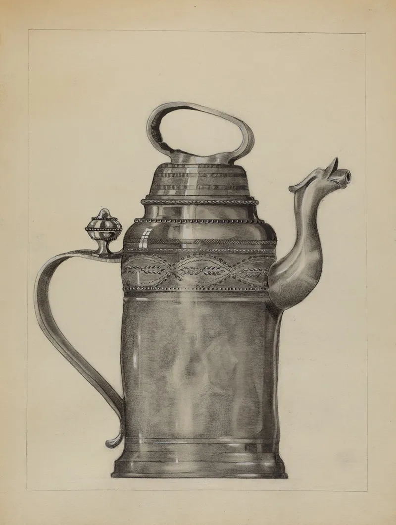 Pewter Pitcher by A. Zimet - Canvas Print