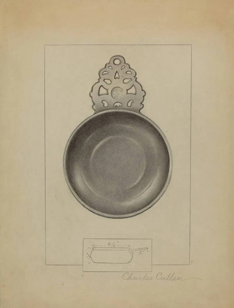 Pewter Porringer 19 by Charles Cullen - Canvas Print