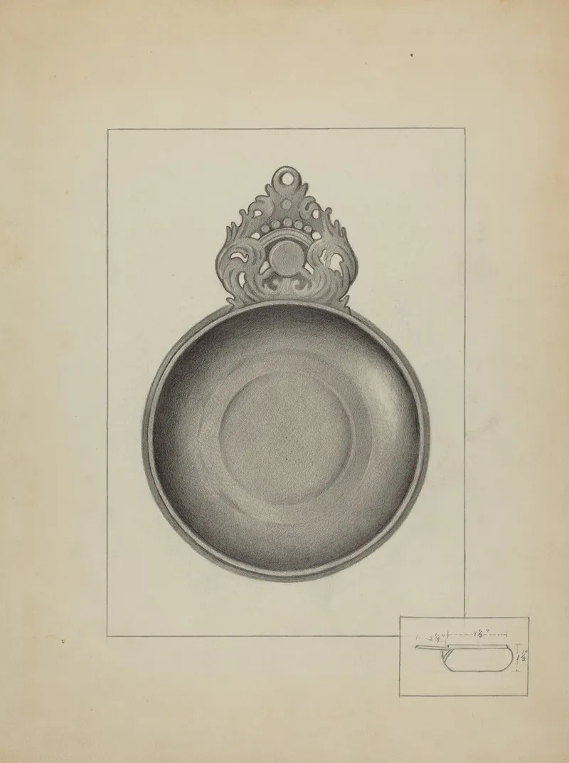 Pewter Porringer 20 by Charles Cullen - Canvas Print