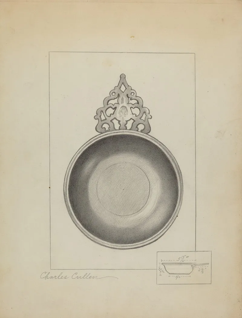 Pewter Porringer 22 by Charles Cullen - Canvas Print