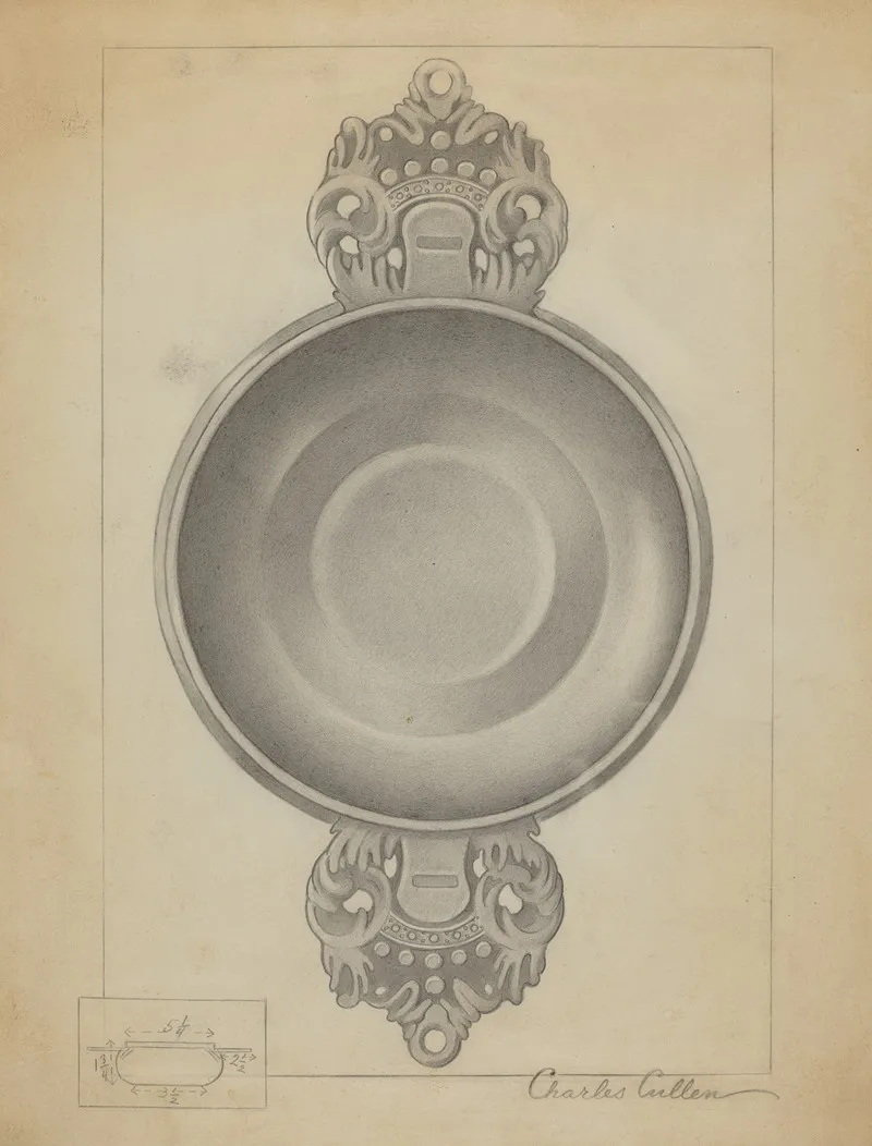 Pewter Porringer 24 by Charles Cullen - Canvas Print
