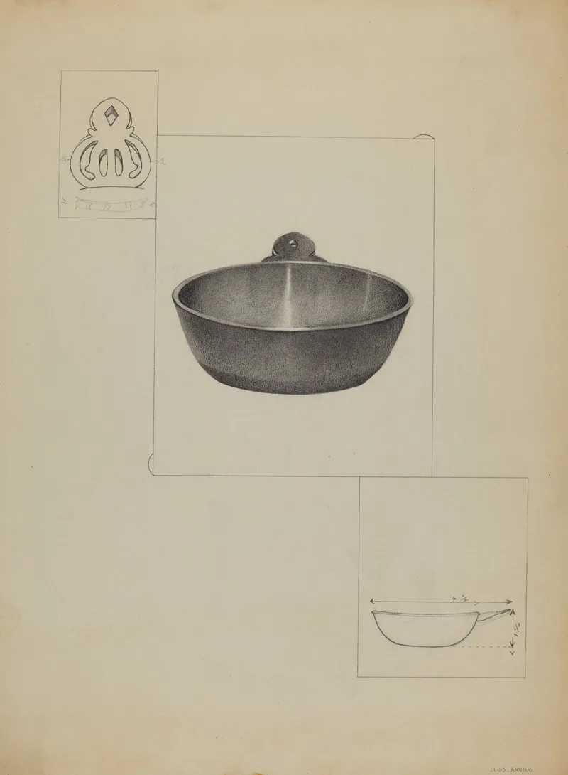 Pewter Porringer 35 by Louis Annino - Canvas Print