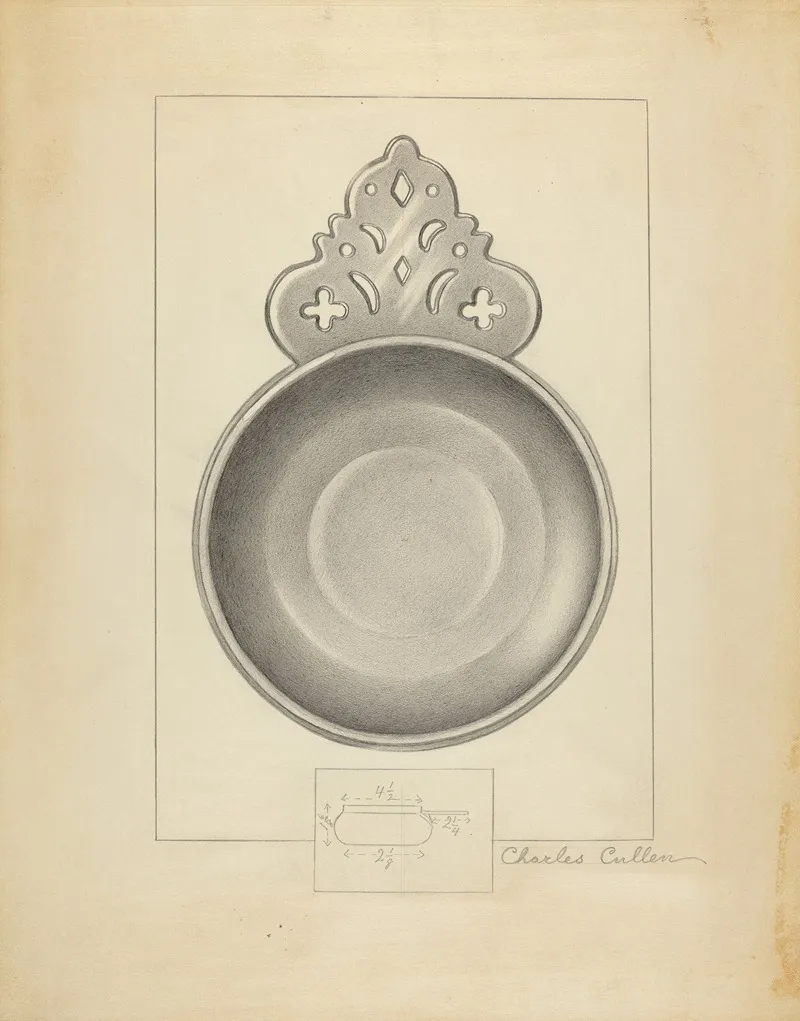 Pewter Porringer 6 by Charles Cullen - Canvas Print