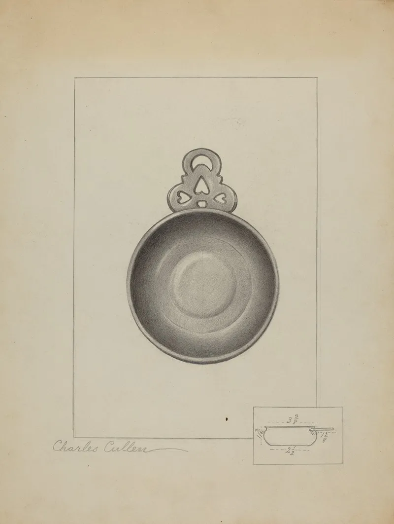 Pewter Porringer 7 by Charles Cullen - Canvas Print