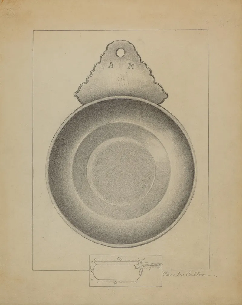Pewter Porringer 8 by Charles Cullen - Canvas Print