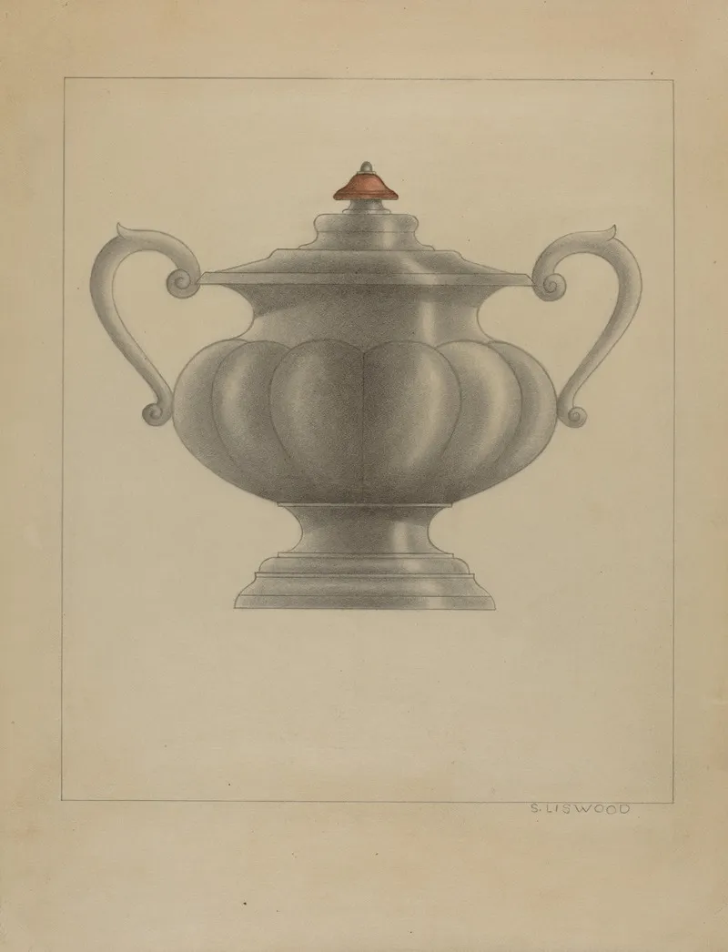 Pewter Sugar Bowl 6 by Sidney Liswood - Canvas Print