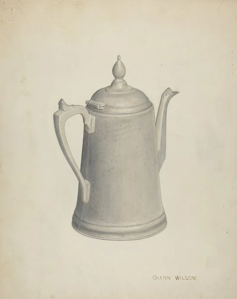 Pewter Teapot 15 by Glenn Wilson - Canvas Print