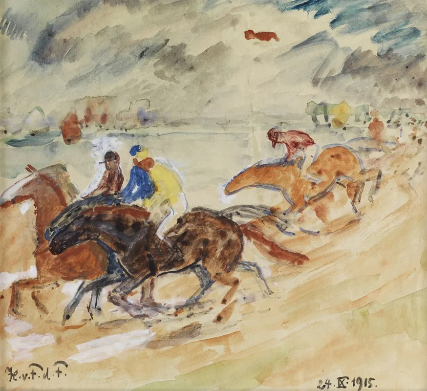 Pferderennen Am Strand