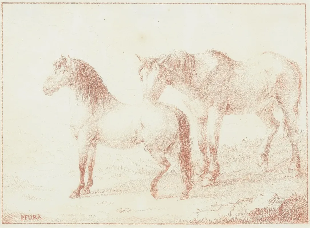 Pferdestudien by Franz Pforr - Canvas Print