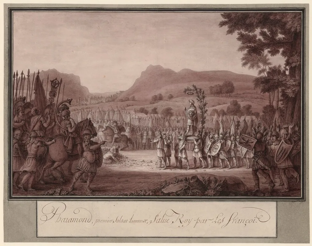 Pharamond Premier Soldat Heureux Salue Roy Par Les Francoi