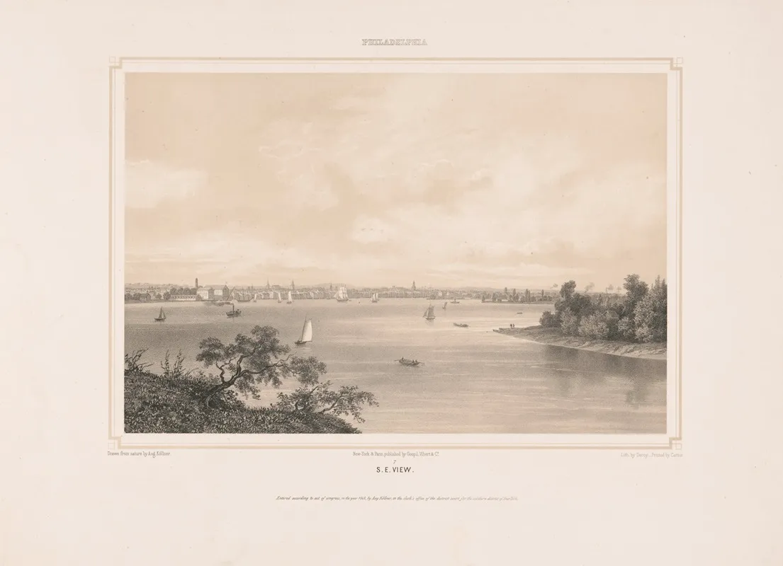 Philadelphia S E View by Augustus Köllner - Canvas Print