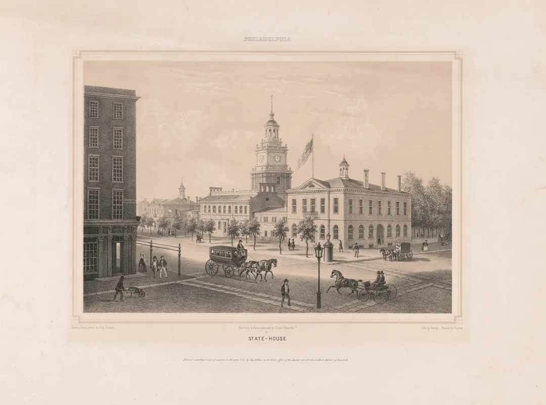 Philadelphia State House by Augustus Köllner - Canvas Print