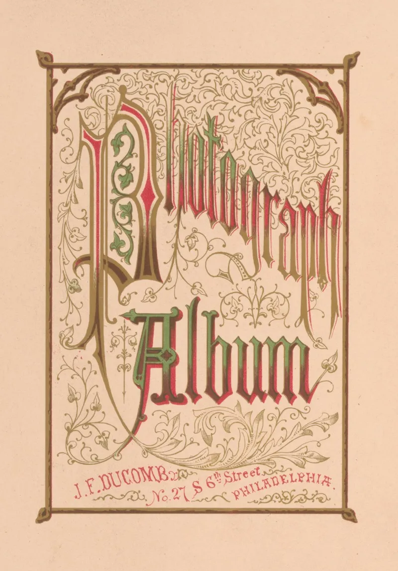 Photograph Album John F Ducomb No 27 S 6th Street Philadelphia