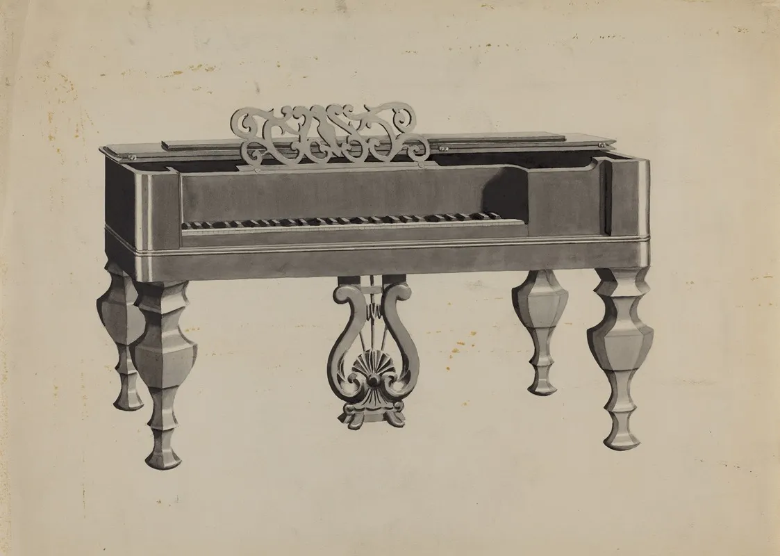Piano 2 by Dorothy Posten - Canvas Print