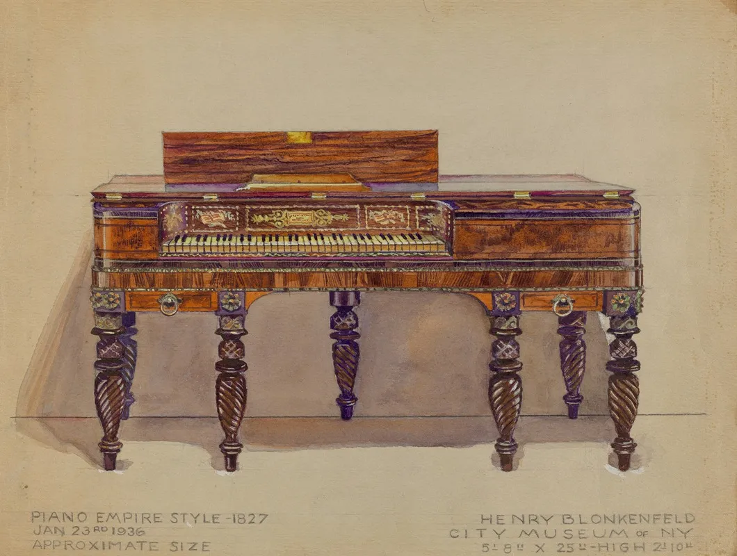 Piano 7 by J. Peltzman - Canvas Print