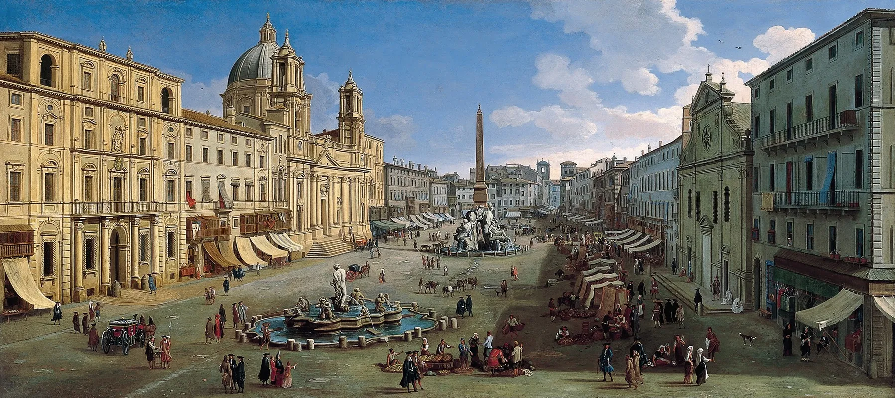 Piazza Navona Rome by Gaspar Van Wittel - Canvas Print