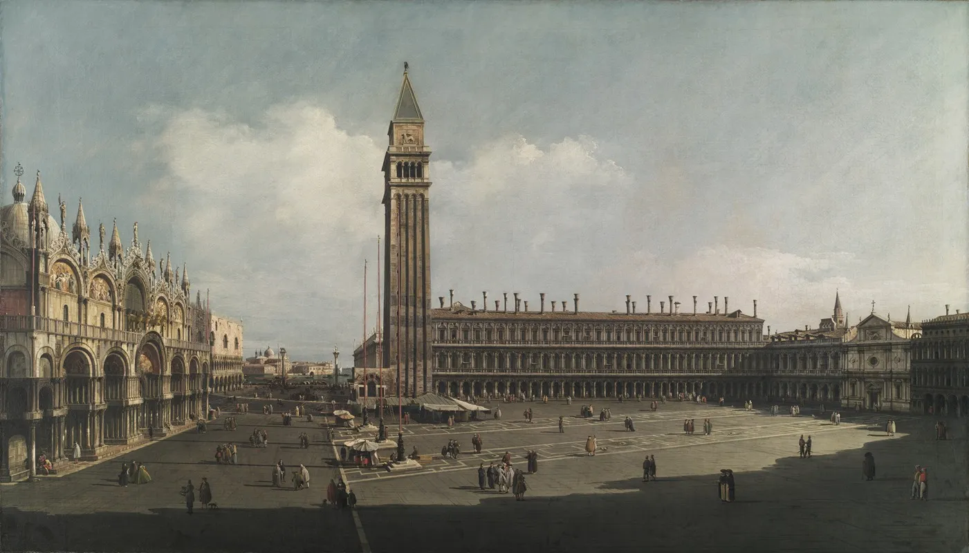 Piazza San Marco Venice 2 by Bernardo Bellotto - Canvas Print