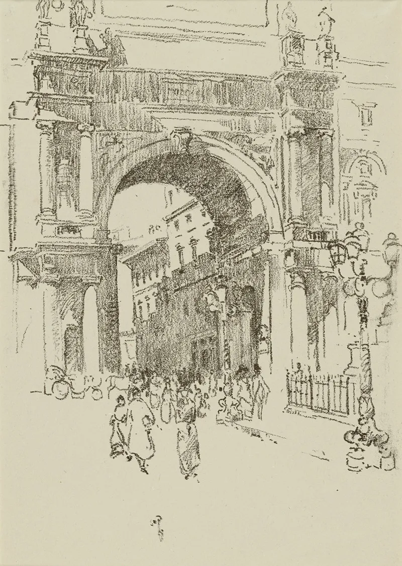 Piazza Vitorio Emanuel by William Penhallow Henderson - Canvas Print