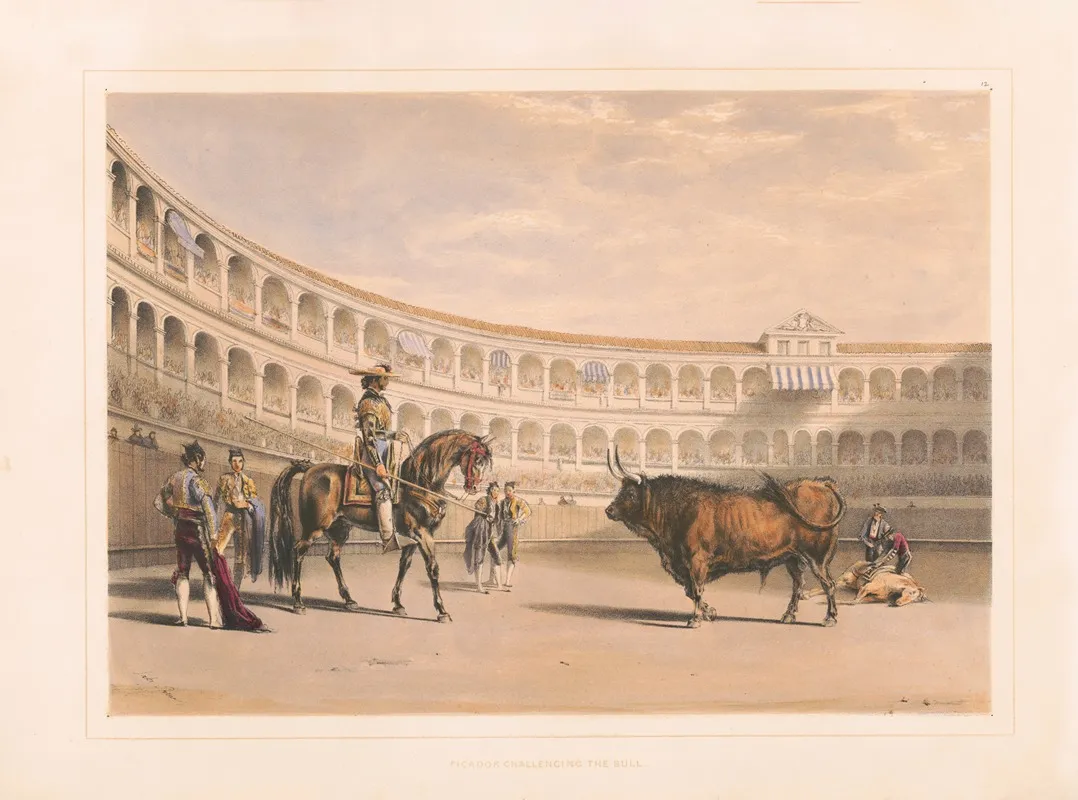 Picador Challenging The Bull