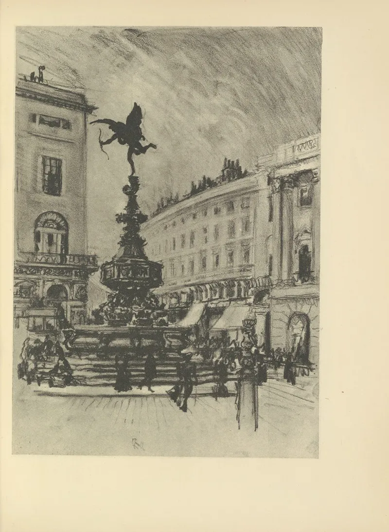 Piccadilly Circus by Joseph Pennell - Canvas Print