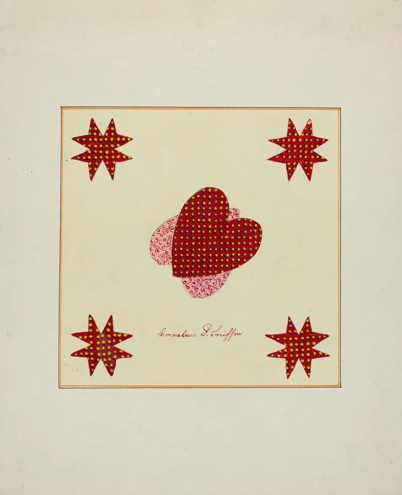 Pieced Autograph Quilt 1 Piece 11 by Cornelius Christoffels and Margaret Linsley - Canvas Print