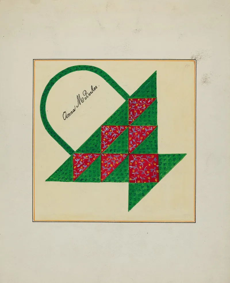 Pieced Autograph Quilt 1 Piece 18 by Cornelius Christoffels and Margaret Linsley - Canvas Print