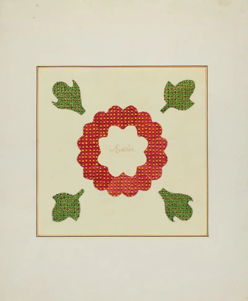 Pieced Autograph Quilt 1 Piece 2 by Cornelius Christoffels and Margaret Linsley - Canvas Print