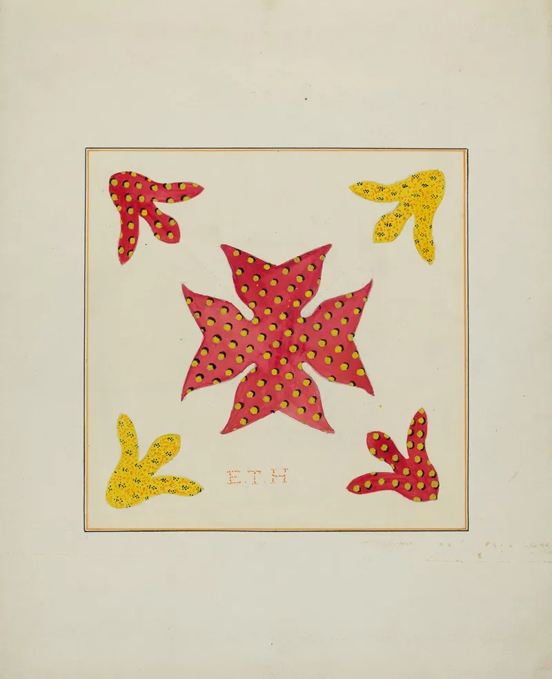 Pieced Autograph Quilt 1 Piece 6 by Cornelius Christoffels and Margaret Linsley - Canvas Print
