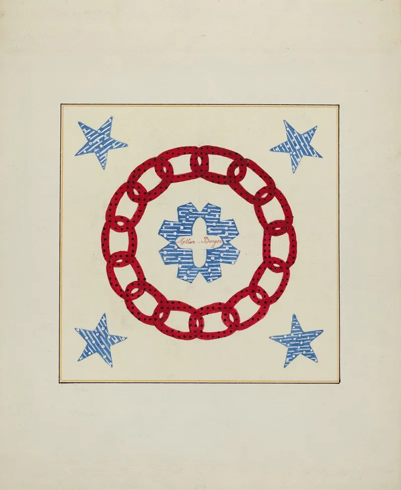 Pieced Autograph Quilt 1 Square by Cornelius Christoffels and Margaret Linsley - Canvas Print